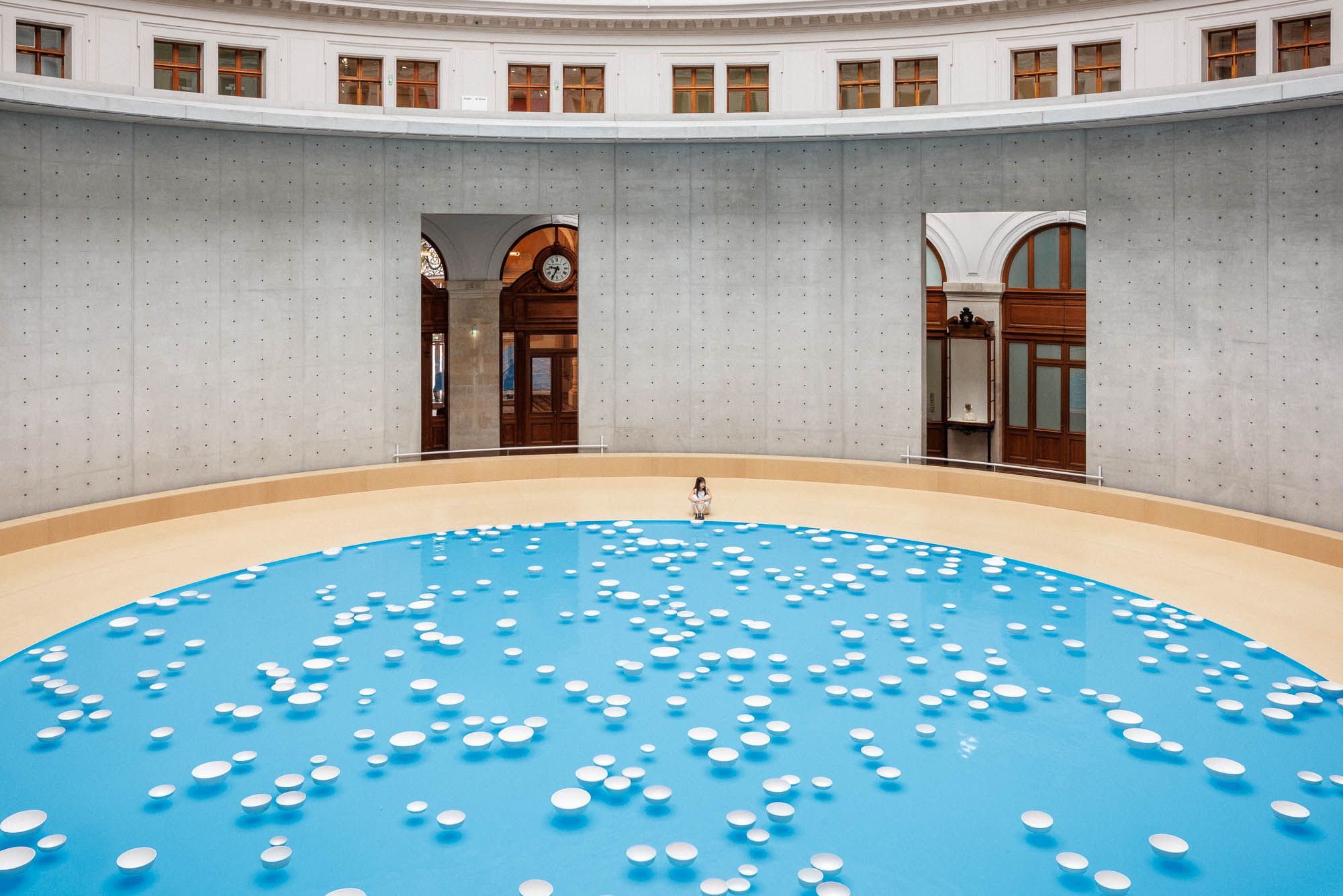 Contemporary installation inside the Bourse de Commerce, Pinault Collection