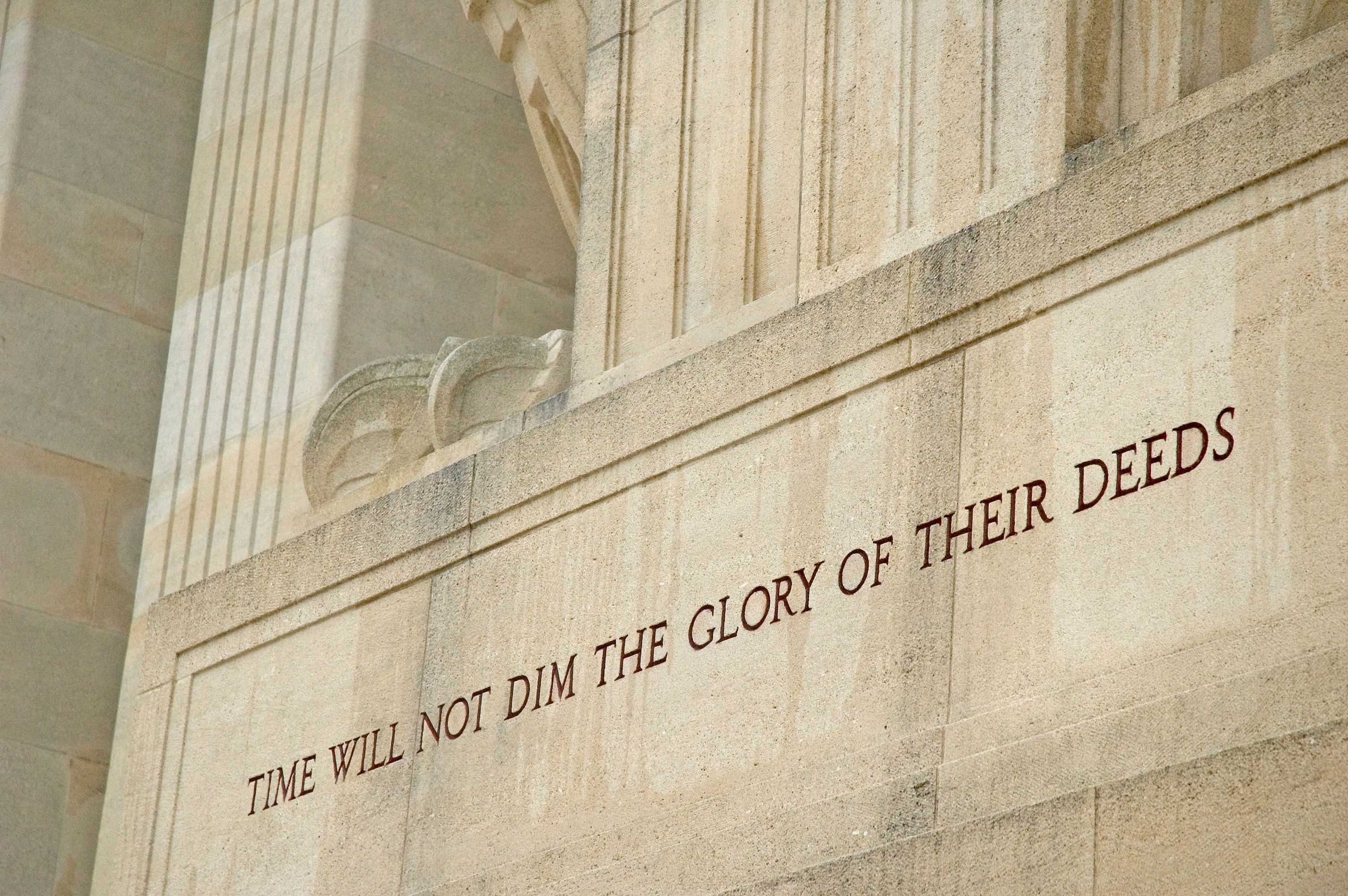 Engraving at the Aisne-Marne American Memorial